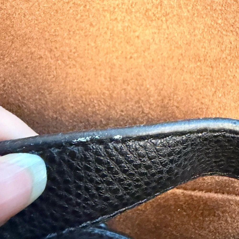 Coach Olive Green, White & Black Leather Shoulder Bag